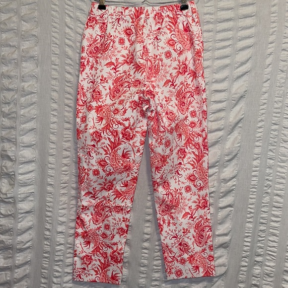 Isaac Mizrahi Live! Pink Paisley Cropped Pants - Picture 2 of 6